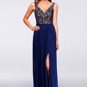 David's Bridal long dress, Marine (navy blue) sz 4